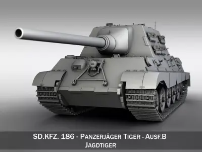 SDKFZ 186 Jagdtiger  3D model