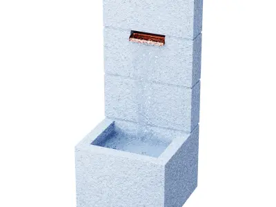 Anaconda Block Wall Fountain 3D model
