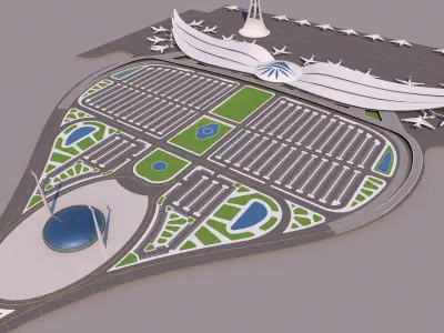 0142 - Airport Bird Wing Building 3D model
