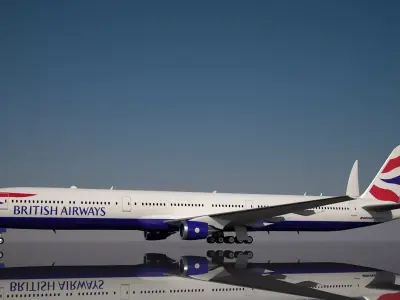 British Airways 777 9X New 3D model