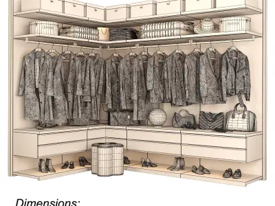 Walk-in Closet 98 part 6 3D model