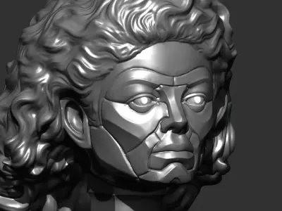 Michael Jackson Robot Bust  Moonwalker  STL File  3d print 3D print model