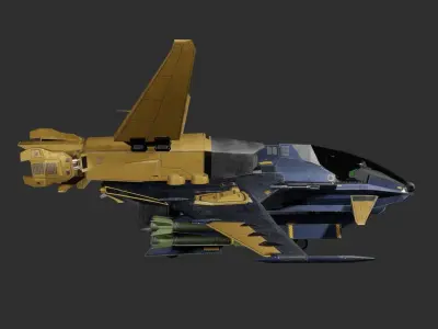 LOW POLY AIRCRAFT - VIPER  Low-poly 3D model