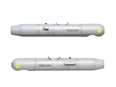 Chinese YINGS-IIIA Integrated Multi-Sensor Targeting Pod Low-poly 3D model
