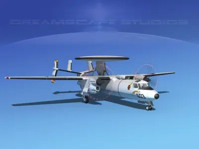 Grumman E-2C Hawkeye V05 3D model