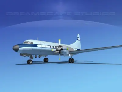 Convair CV-580 Corporate 8 3D model