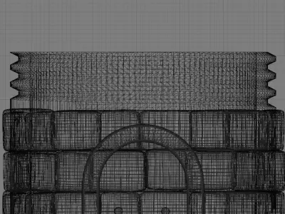 Castle Container Screw Top 3D print model