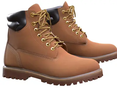 Boots 134 - All MH Bodies - UE5 Skeletons - Rigged Low-poly 3D model