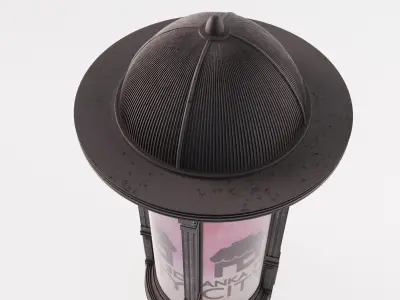 Vintage Round Street Billboard Free 3D model