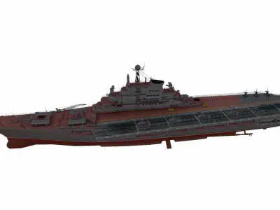 Kiev-class destroyer Low-poly 3D model