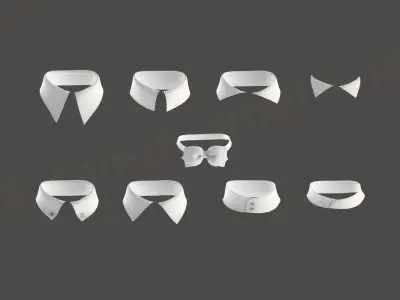 Part 4 - 3D Shirt Puzzle Configurator - COLLARS 3D model