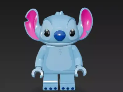 Stitch - Figura coleccionable 11 Lego 3D print model