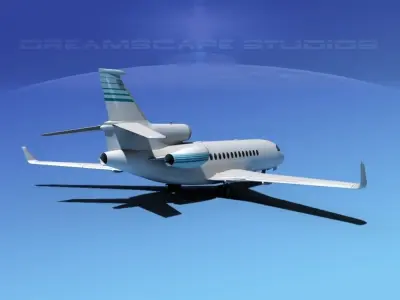 Dassault Falcon 7X V17 3D model
