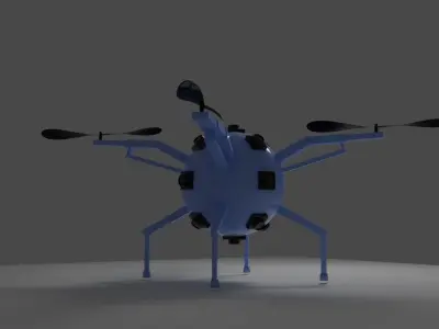 Quadcopter 360 View 3D model
