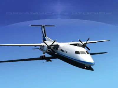DeHavilland DHC-8-Q300 Gulf Coast Aviation 3D model