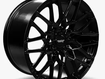 American Racing AR927 Barrage Wheel Satin Black Mustang 3D model