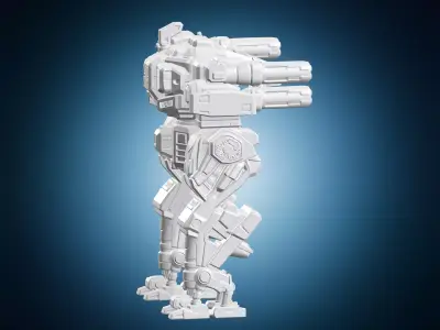 BattleMech Marauder Science Fiction Miniature 3D print model