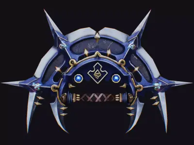 Cross Shuriken War Fan Cutting  Asian Edged Weapon Knuckles Low-poly 3D model