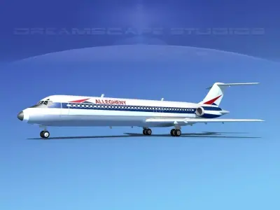 Douglas DC-9-40 Allegheny Airlines 1 3D model