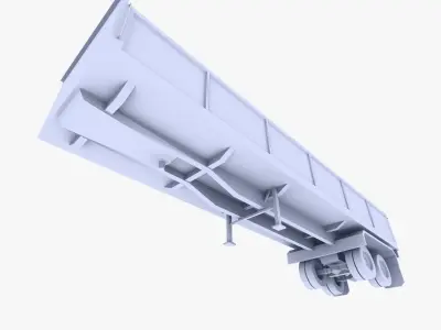 Truck Trailer 3 Low-poly 3D model