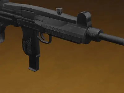 Uzi gun Free low-poly 3D model