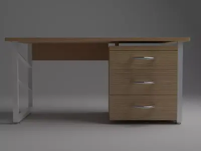 Modern desk Free 3D model