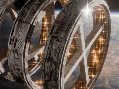 Sci-fi Space Station 3D model