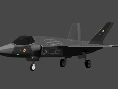 AMCA 5th Gen fighter aircraft 3D model
