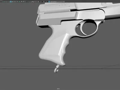 Low Poly Survival Gun 3D Model Low-poly 3D model