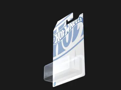 Hot wheels blister packaging long card polestar design Low-poly 3D model