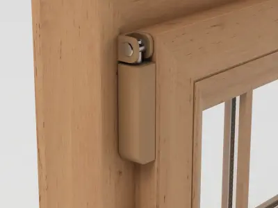 Windows 3 two wooden 3D model