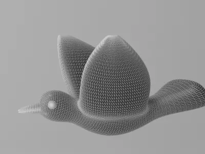 Cartoon Cute Bird 1 3D model