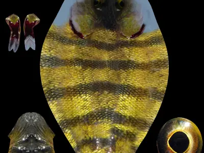 Bony Fish Low-poly 3D model