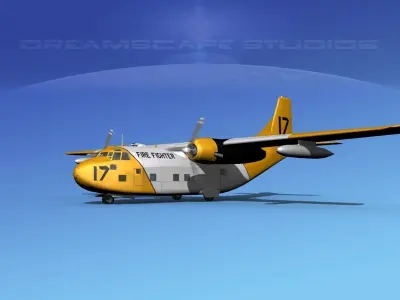 Fairchild C-123B Provider Firefighter 2 3D model