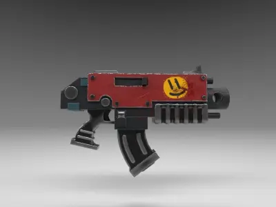 Space Marine Bolter Low-poly 3D model