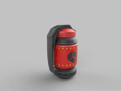 grenade water bottle Low-poly 3D model