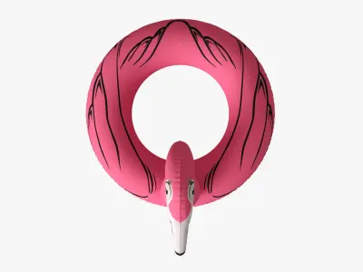 Pool float pink flamingo 3D model