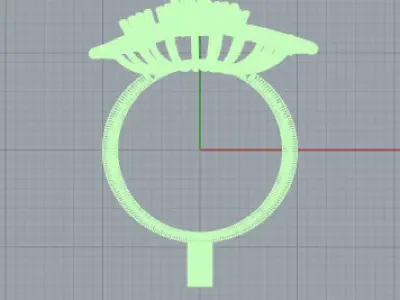 Anello svg file of leaf in shape of flower Free 3D model