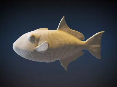 Blue Throat Trigger 3D model