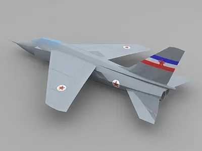 Soko J-22 Orao Low-poly 3D model