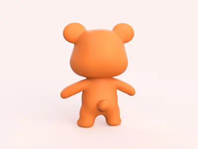 Little animal baby - Bear cute - Character001 Low-poly 3D model