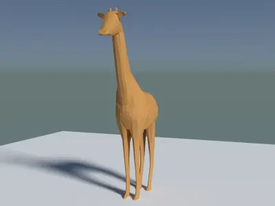 Giraffe Animal lowpoly Free low-poly 3D model