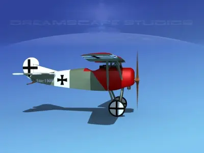 Fokker DVIII V07 3D model