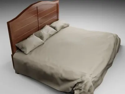 Old Timey Bed Free 3D model