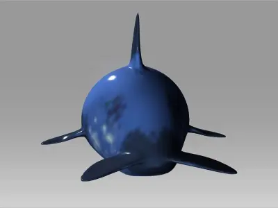 Cartoon Dolphin toy Low-poly 3D model