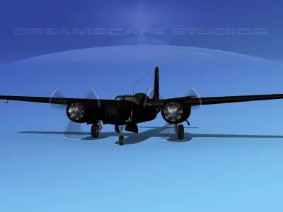 Douglas B-26B Invader V02 USAF 3D model