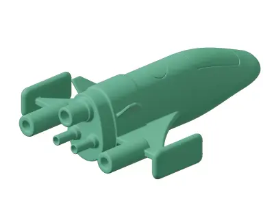 Plastic Space Ship Toy 3D model