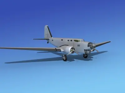 Douglas B-18A Bolo Bare Metal 3D model