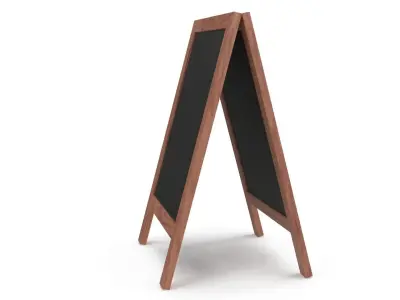 Chalkboard street display mockup 02 3D model