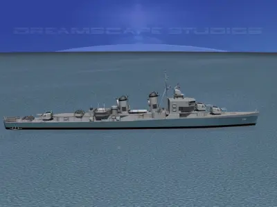 Sumner Class Destroyer  DD-761 USS Buck 3D model